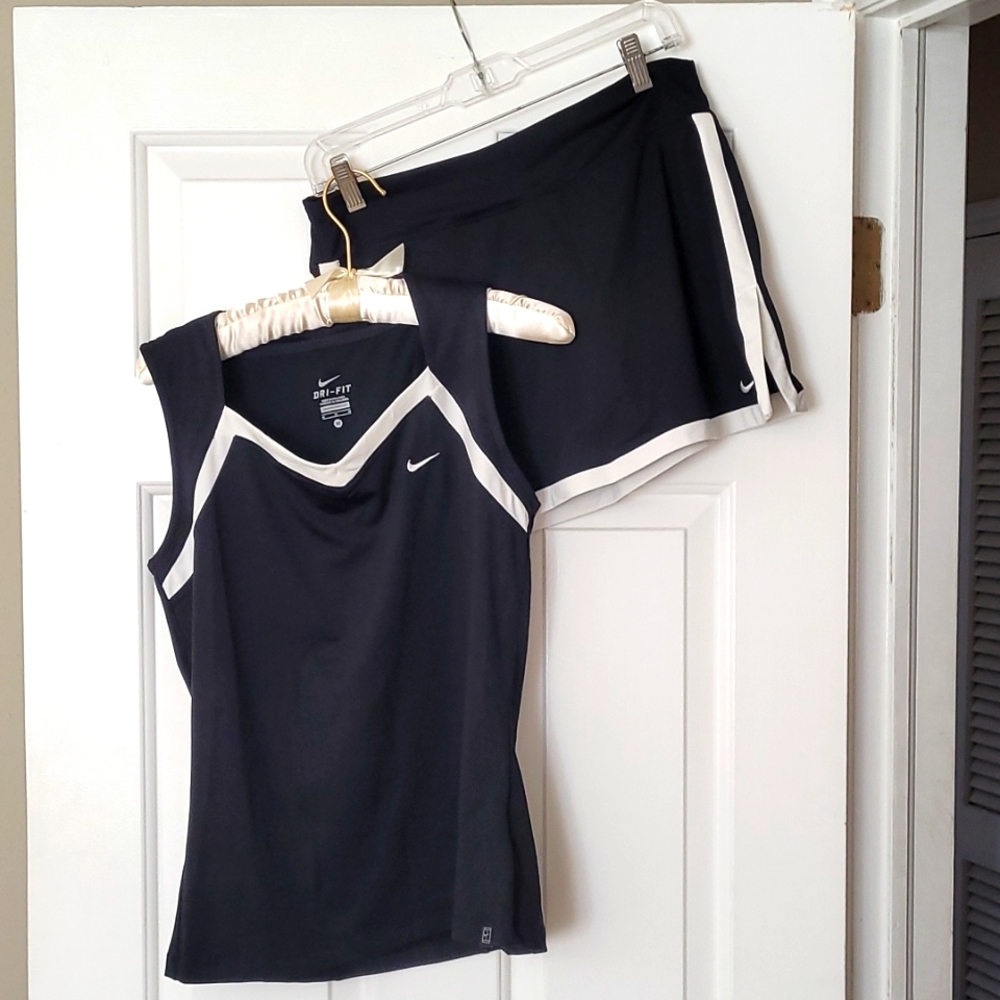 Nike Women's Black Dri-FIT Tank Top and Skort.